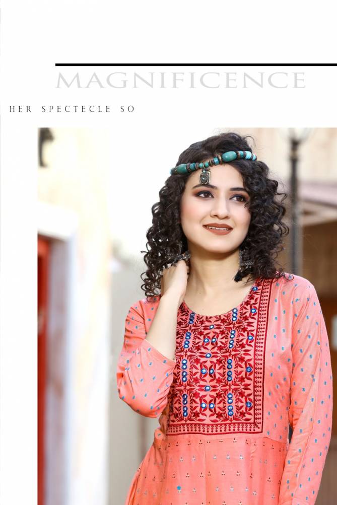 Fabzoo Mango New Designer Fancy Ethnic Wear Long Anarkali Kurti Collection